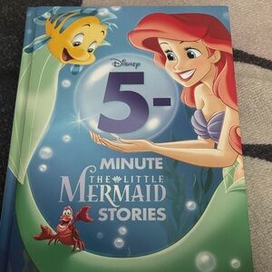 Disney The Little Mermaid 5-Minute Stories Book - Blue and Red